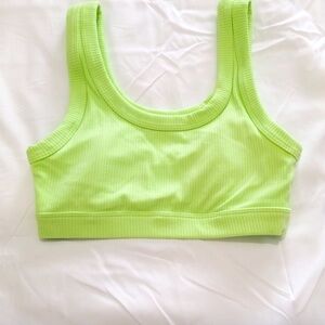 alo Yoga lime green bra top never worn